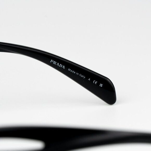 NEW Prada PRA24S 1AB5S0 Black Dark Grey Round Unisex Sunglasses 0PR A24S - Picture 12 of 15